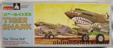 Monogram 1/48 P-40B Tiger Shark - The China Doll - Chinese / USAAF / RAF - Blue Box Issue, 6803 plastic model kit
